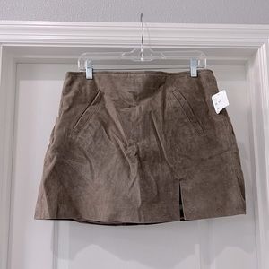 BLANKNYC Free People Women’s Leather/suede Mini Skirt